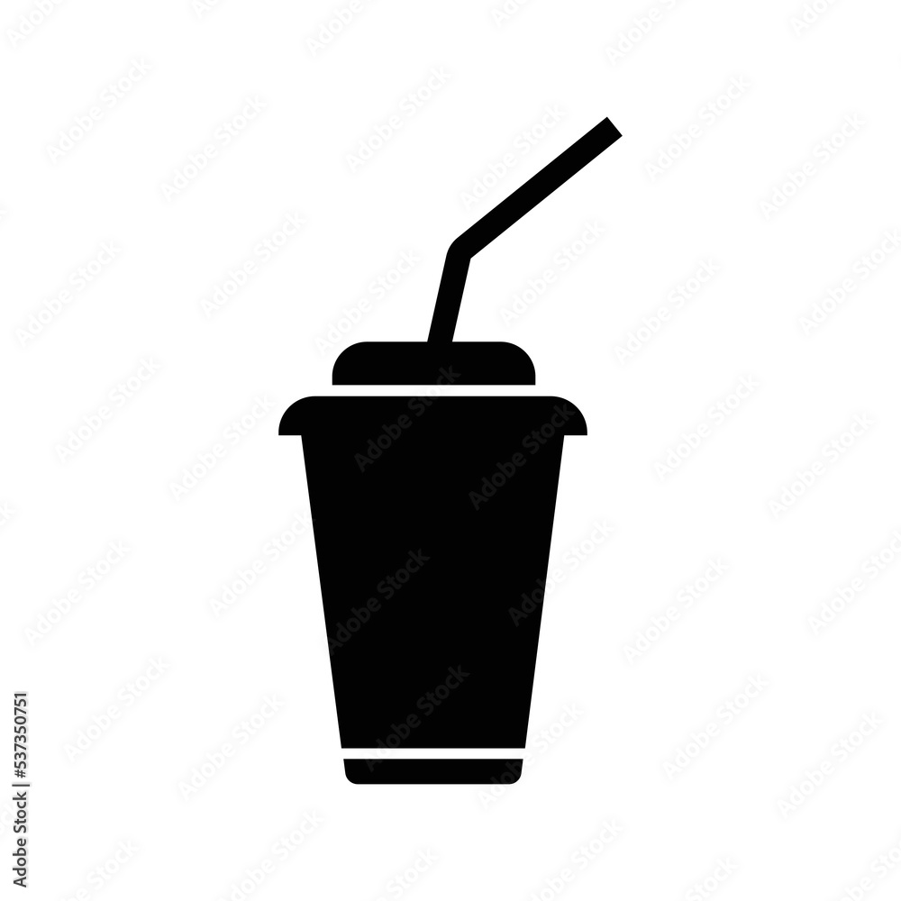 Fast food soft drink soda icon | Black Vector illustration | Fast food soft drink soda icon | Black Vector illustration |