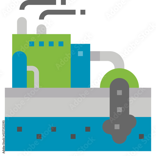 Contaminated flat icon