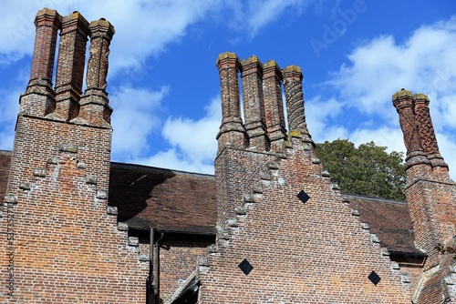 Canvas-taulu Tudor chimneys at Chenies Manor House, Buckinghamshire, England, UK