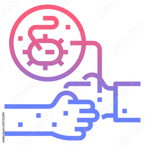 contagious line gradient icon