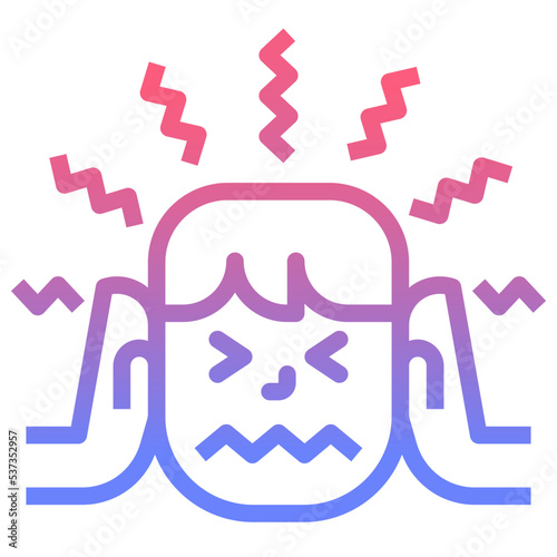 headache line gradient icon