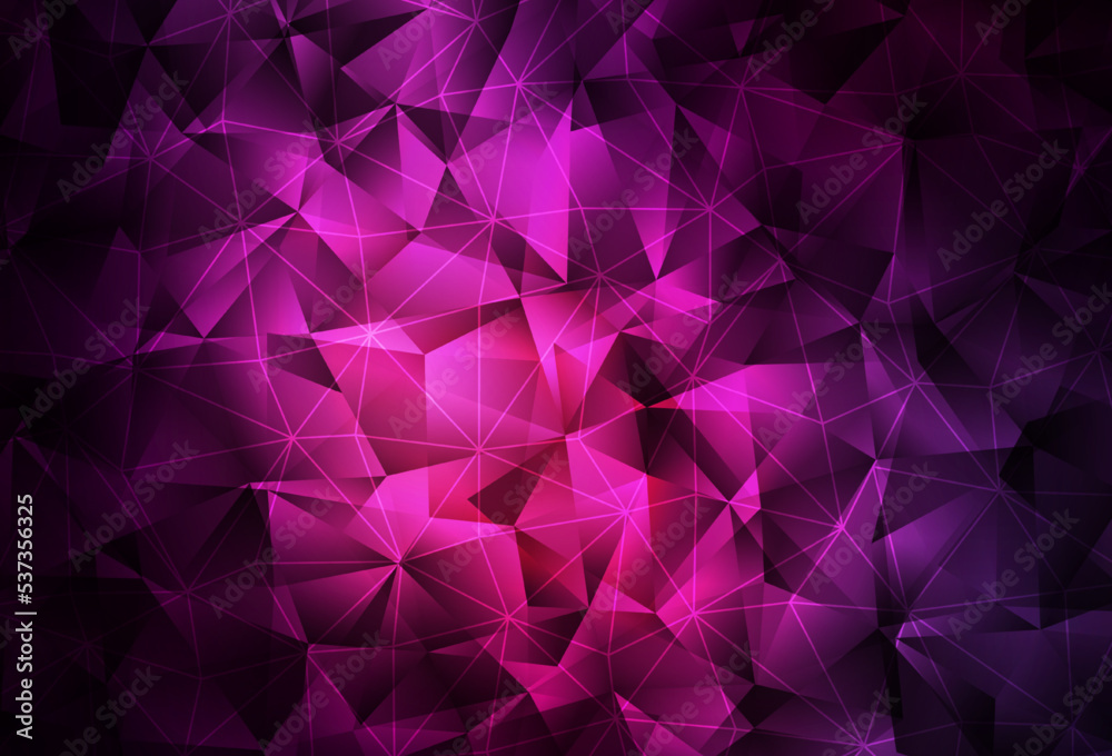 Dark Pink vector backdrop with lines, triangles. Dark Pink vector backdrop with lines, triangles.