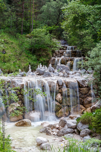 Wasserkaskaden am Gebirgsbach, Bayerisch-Gmain