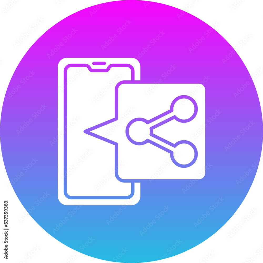 Share Gradient Circle Glyph Inverted Icon Share Gradient Circle Glyph Inverted Icon