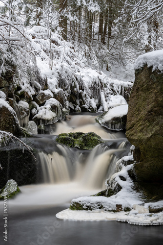 Winter stream, Sumava national park