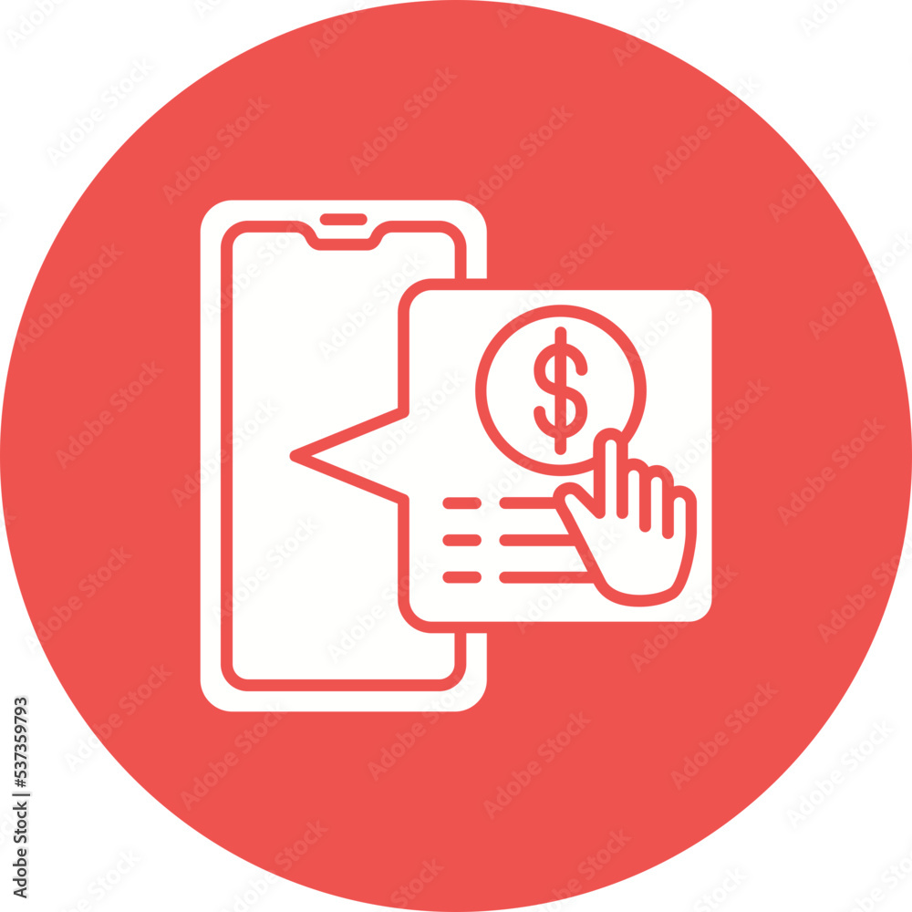 Online Payment Multicolor Circle Glyph Inverted Icon Online Payment Multicolor Circle Glyph Inverted Icon