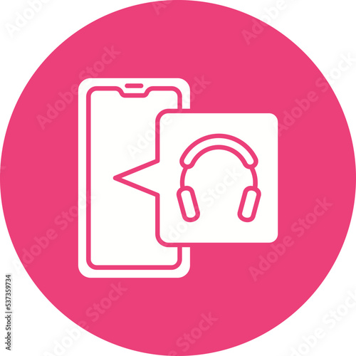 Headphones Multicolor Circle Glyph Inverted Icon