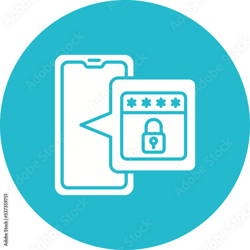 Free Download Lock Multicolor Circle Glyph Inverted Icon - GFXLoad