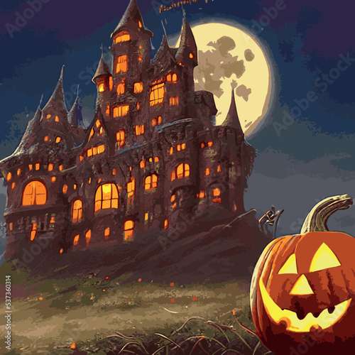 halloween party banner vector template