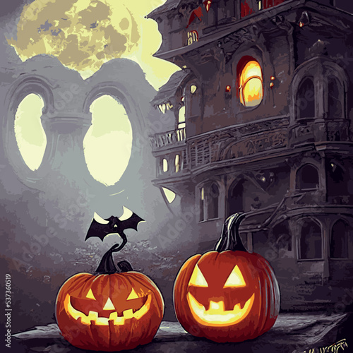 halloween party banner vector template