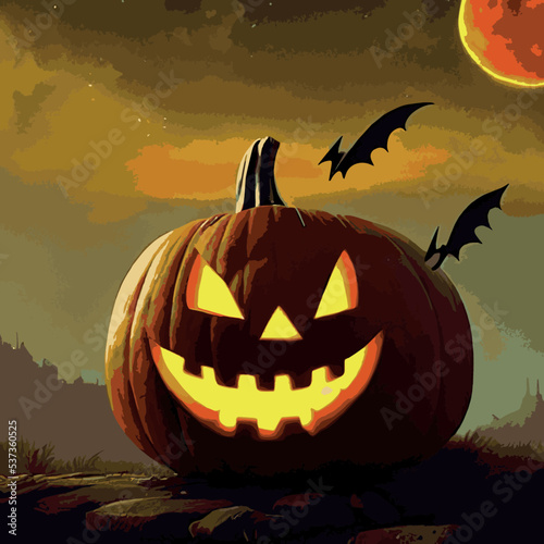 halloween party banner vector template
