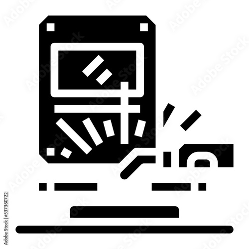 welding glyph icon