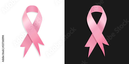 Pink ribbon for breast cancer awareness campaigns