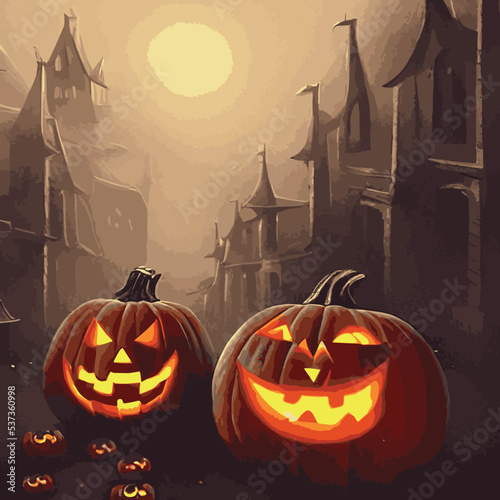 halloween party banner vector template