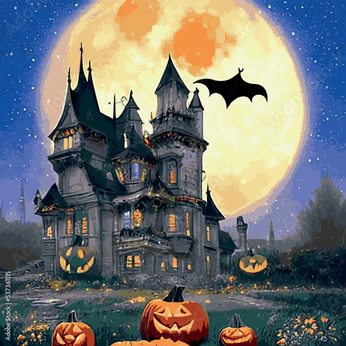 halloween party banner vector template