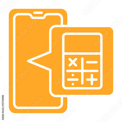 Calculator Multicolor Glyph Icon