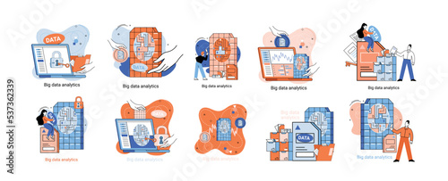 Big data analytics. Process of analyzing large and complex data sources to identify trends customer behavior metaphor and market preferences to make more effective business decisions, data exploration