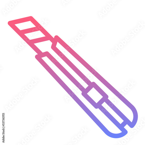 cutter line gradient icon