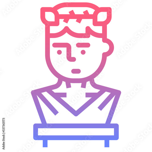 sculpture line gradient icon