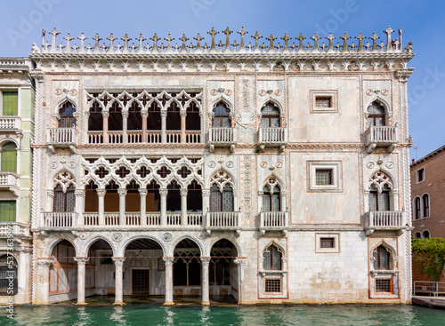 Ca d'Oro palace on Grand Canal, Venice, Italy photo