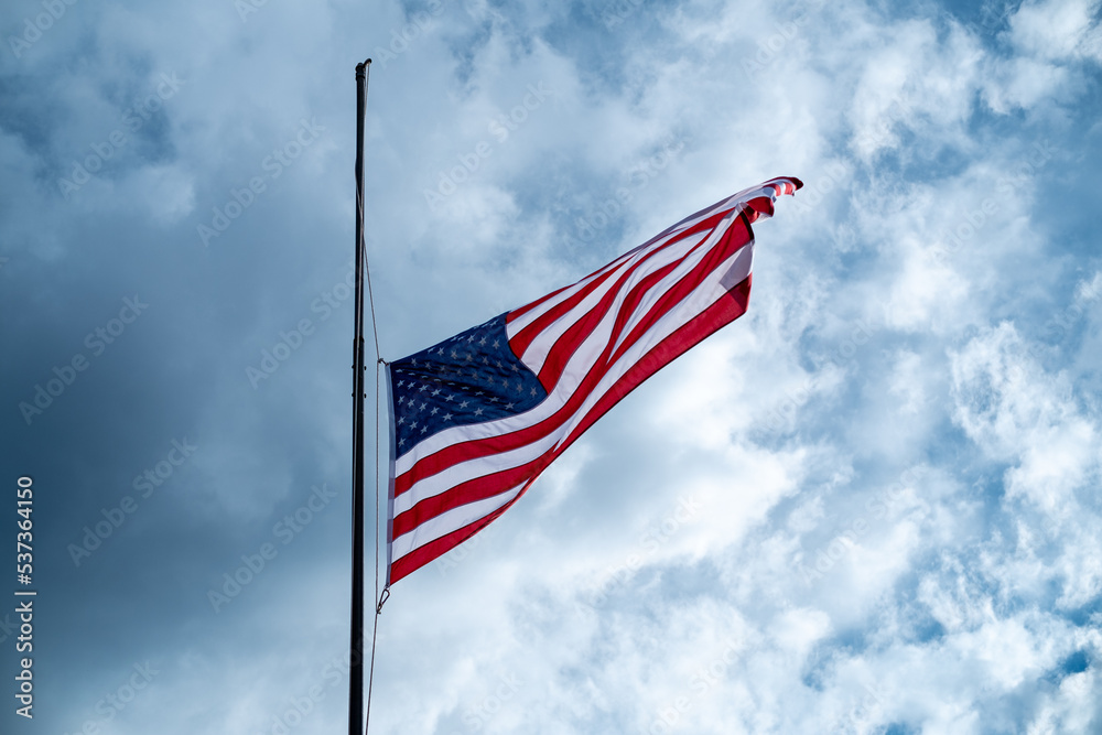 American flag blowing in the wind American flag blowing in the wind