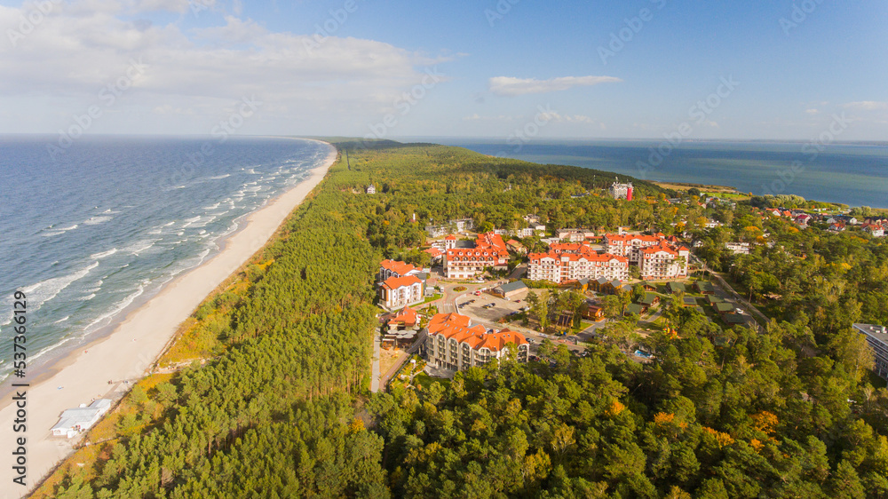 Fototapeta premium Krynica Morska dron