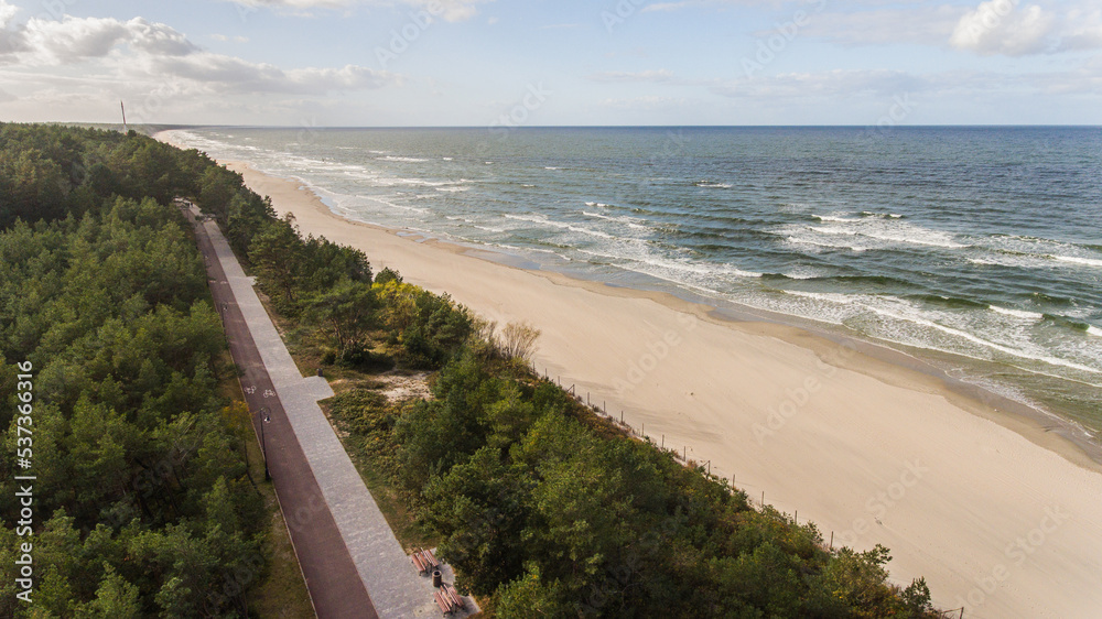 Fototapeta premium Krynica Morska dron