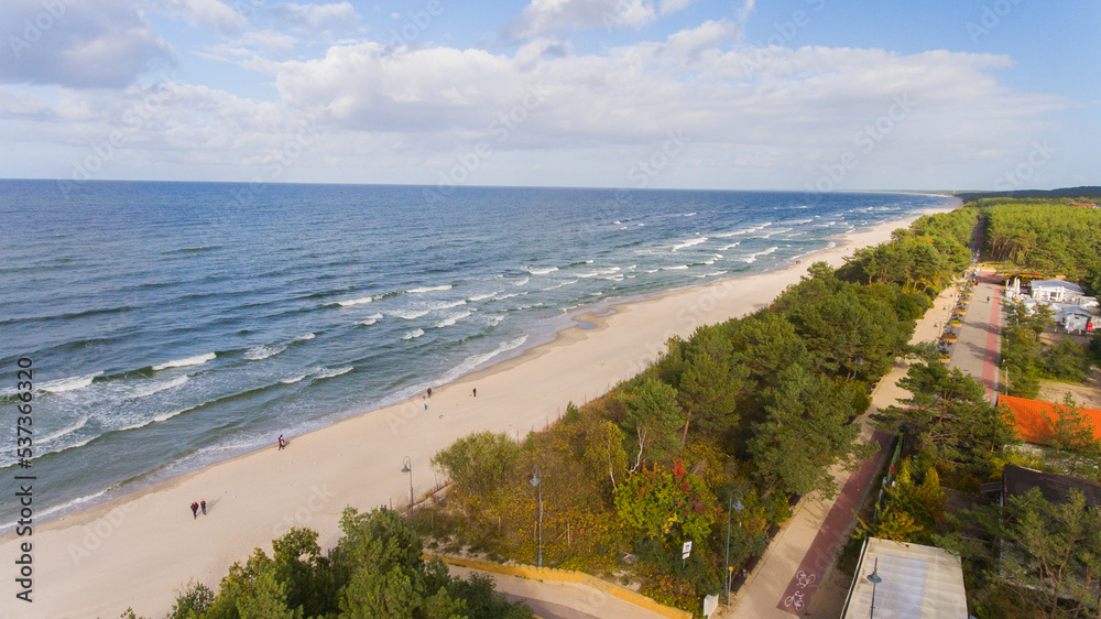 Naklejka premium Krynica Morska dron