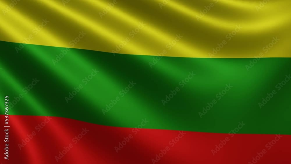 Close-up of the Lithuanian flag waving in the wind. Lithuanian national flag waving 3d, Lithuanian flag with 4k resolution, Lithuanian flag the wave close-up 3d. High quality 4k footage Close-up of the Lithuanian flag waving in the wind. Lithuanian national flag waving 3d, Lithuanian flag with 4k resolution, Lithuanian flag the wave close-up 3d. High quality 4k footage