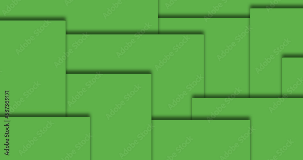 Green geometric background with paper blank layers Green geometric background with paper blank layers
