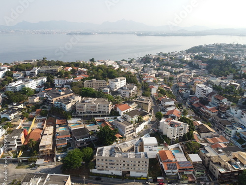 aerial view drone rio de janeiro city