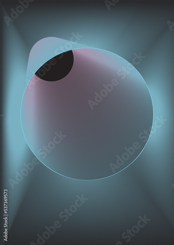 Abstract circles and waves. Rytms in color gradients. Movement, energy, perspective, composition.