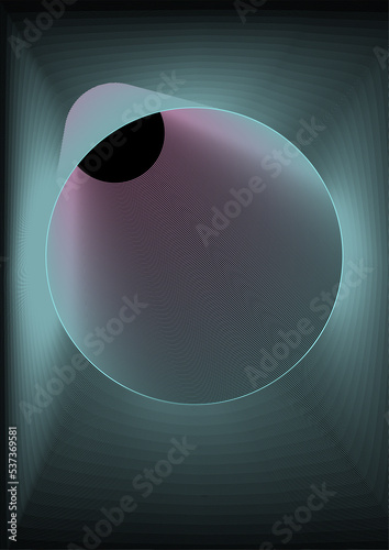 Abstract circles and waves. Rytms in color gradients. Movement, energy, perspective, composition.
