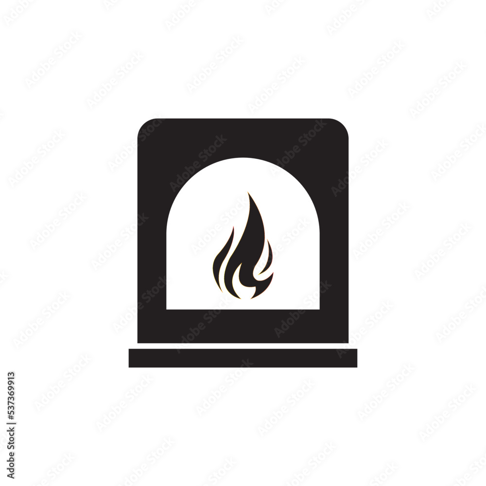 fire furnace icon logo vector design template fire furnace icon logo vector design template