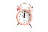 Isolated pink quartz alarm clock