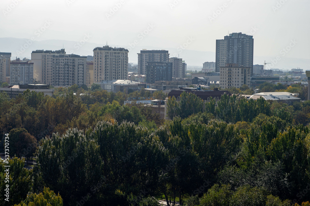 Bishkek city center view from above