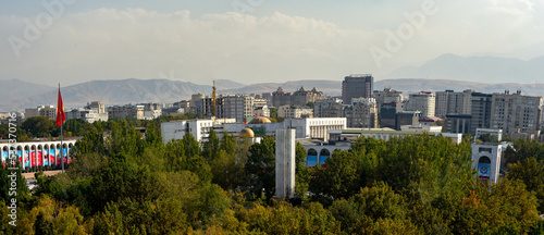 Bishkek city center view from above photo
