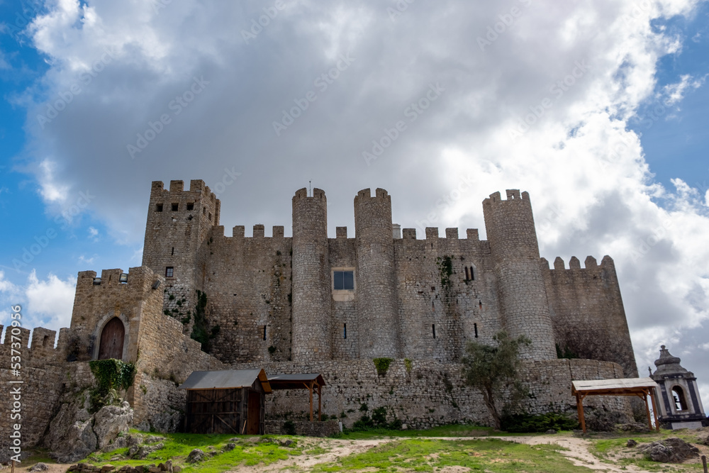Medieval castle in the portuguese village of Obidos in Portugal.