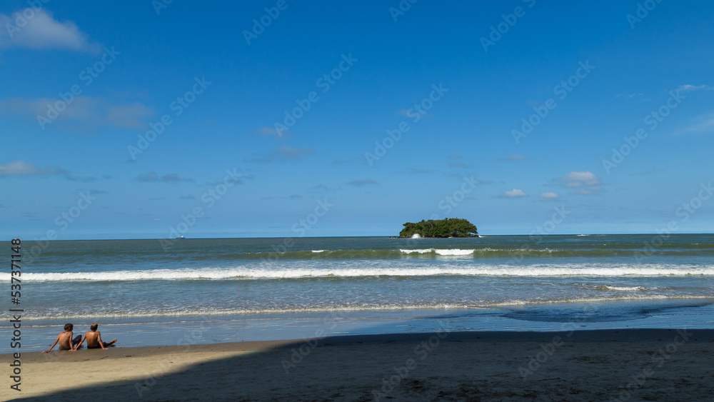 Island in front of the beach of Balneario Camboriu.