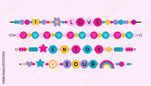 Bracelets in y2k style