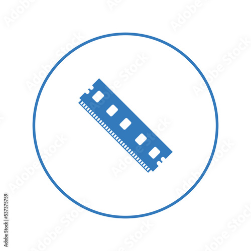 Computer hardware memory ram icon | Circle version icon |