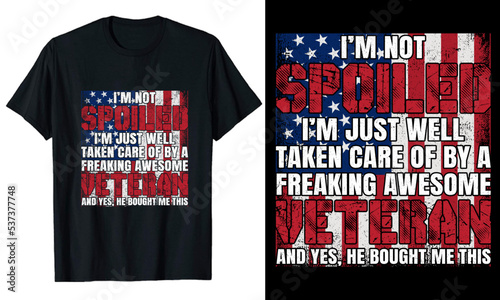 Awesome Veteran typography t-shirt design