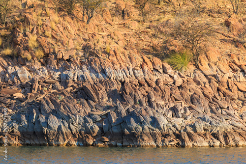 View of the Lake Oanob, holiday resort, Namibia. photo