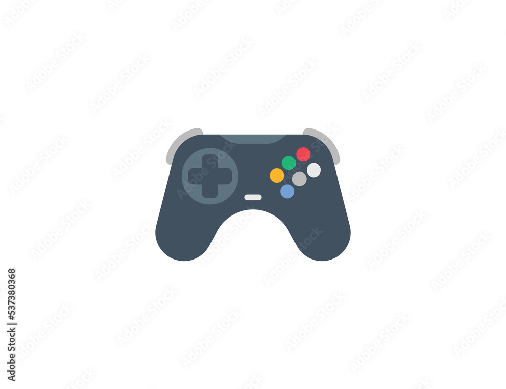 Video game controller vector isolated icon. Game controller emoji