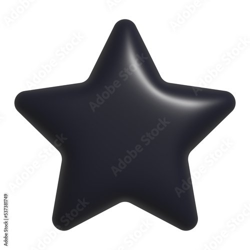3D Black Star