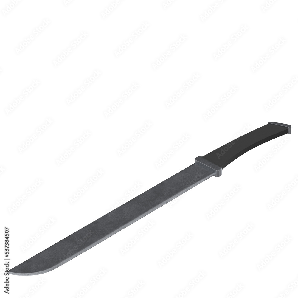 3d rendering illustration of a machete knife 3d rendering illustration of a machete knife