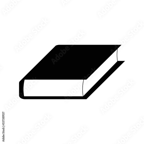 Book silhouette black, vector drawing

