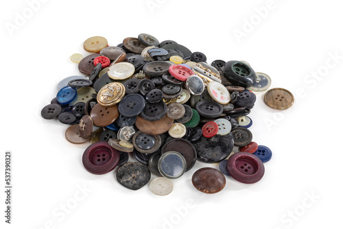Lots of coloured and old buttons