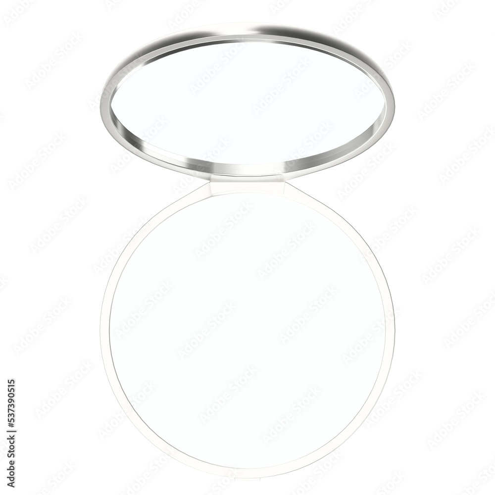 3d rendering illustration of a makeup pocket mirror 3d rendering illustration of a makeup pocket mirror
