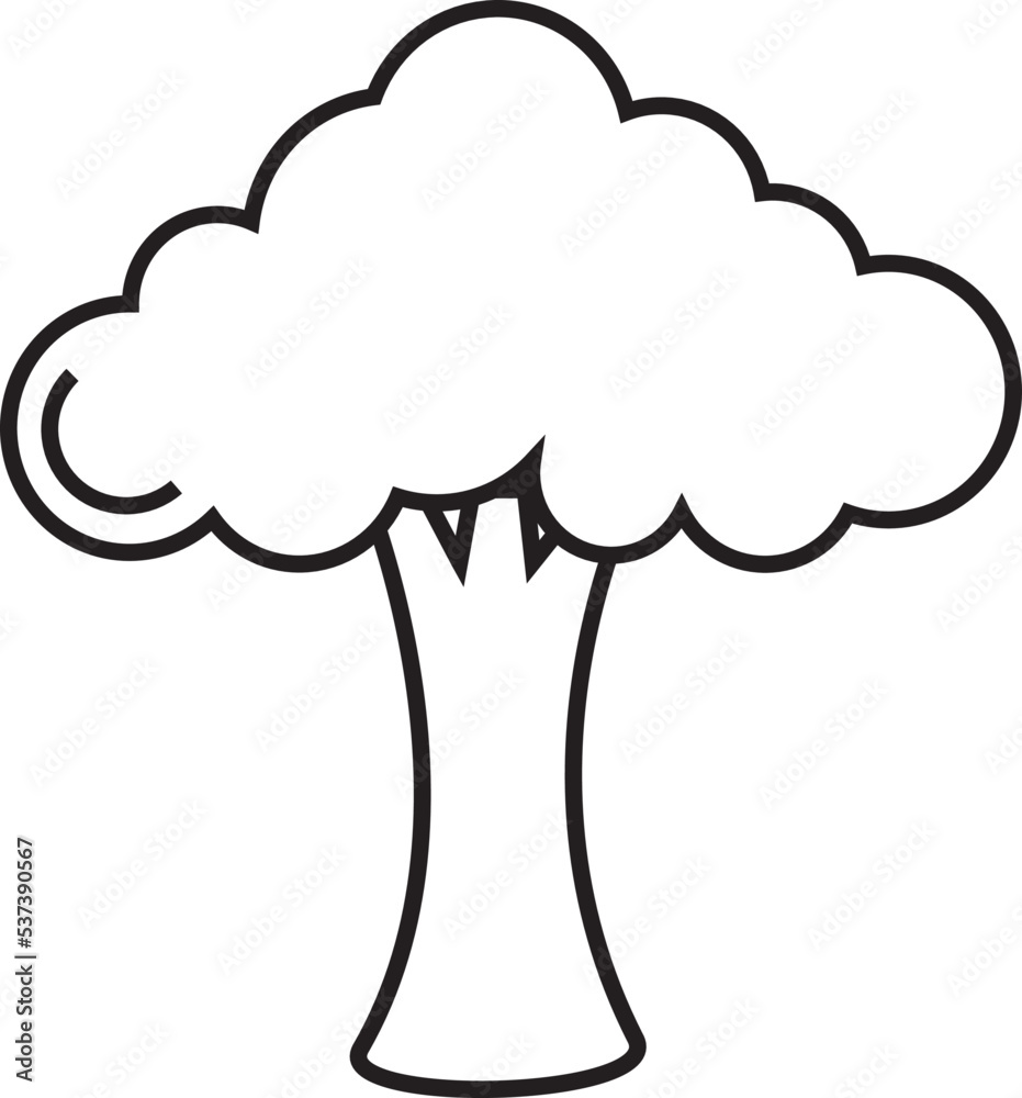 broccoli vegetable icon on white background